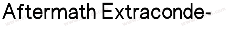 Aftermath Extraconde字体转换